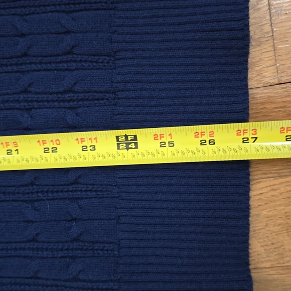 ST. JOHN'S BAY WOMENS PLUS SIZE BLUE CLASSIC V-NECK CABLE SWEATER SIZE 3X - Picture 10 of 12